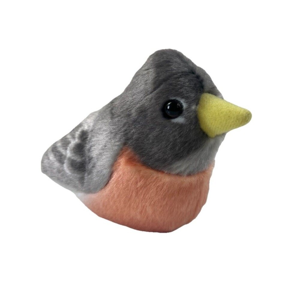 Wild Republic Audubon American Robin Plush Gray Realistic Stuffed Animal WORKS